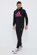 Dresy męskie - adidas dres męski kolor czarny - miniaturka - grafika 1