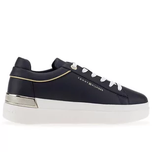 Buty Tommy Hilfiger Lux Metallic Cupsole FW0FW07030-DW6 - granatowe - Buty sportowe damskie - miniaturka - grafika 1