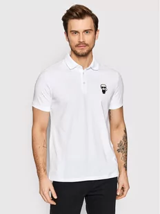 Jagerfeld KARL Polo 745022 500221 Biały Regular Fit - Koszulki męskie - miniaturka - grafika 1