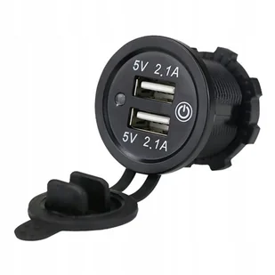 ŁADOWARKA SAMOCHODOWA DO AUTA DO ZABUDOWY USB 12V 24V 4.2A Z WYŁĄCZNIKIEM - Ładowarki samochodowe - miniaturka - grafika 1
