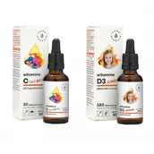 Przeziębienie i grypa - Aura Herbals Zestaw Odporność dla dzieci Suplementy diety 2 x 30 ml - miniaturka - grafika 1