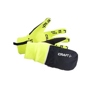 Rękawiczki - Craft, Rękawiczki, Hybrid Weather Gloves 1903014-2851, czarno-żółty, rozmiar XS - grafika 1