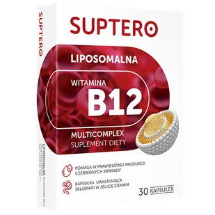 Suptero Liposomalna Witamina B12 Multicomplex, 30 kapsułek - Witaminy i minerały - miniaturka - grafika 1