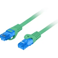 Patchcordy - Lanberg Patchcord S/FTP kat.6A 10m LSZH CCA fluke passed zielony PCF6A-10CC-1000-G - miniaturka - grafika 1