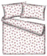 Pościel - pościel bawełna lux 180x200 + 2 poszewka B 207 walentynka biała - miniaturka - grafika 1