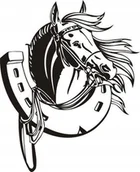 Naklejki na ścianę - Naklejka na ścianę koń konie jeździectwo Podkowa, 140x110 cm - miniaturka - grafika 1