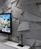 Elewacje - 120x60 cm VT - PB05 (S50 jasny szary - mysi) KRYSZTAŁ - panel dekor 3D beton architektoniczny C - miniaturka - grafika 1