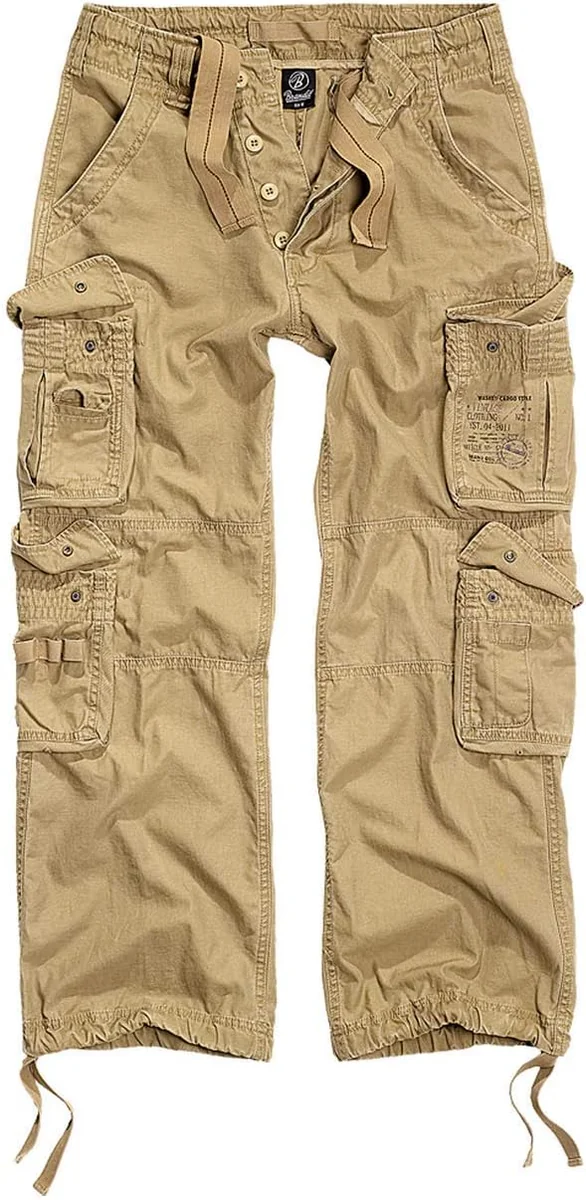 SPODNIE MĘSKIE PURE VINTAGE BEŻOWE 3XL BAWEŁNA