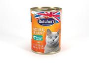 Mokra karma dla kotów - Butchers Natural&Healthy Cat z rybą morską kawałki w galarecie 400 g - miniaturka - grafika 1
