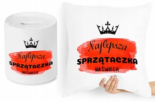 DLA SPRZĄTACZKI ZESTAW PODUSZKA + SKARBONKA z Nadrukiem ze Zdjęciem - Skarbonki - miniaturka - grafika 1