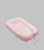 Kokony niemowlęce - Kokon niemowlęcy dwustronny różowy sweterkowy - miniaturka - grafika 1