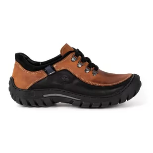 Buty męskie trekkingowe skóra 917K ceglane - Komodo - Buty trekkingowe męskie - miniaturka - grafika 1