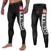 Odzież taktyczna i umundurowanie - Legginsy kompresyjne Pit Bull Performance Pro plus Hilltop Sports - Czarne - miniaturka - grafika 1