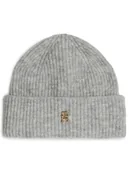 Czapki damskie - Tommy Hilfiger Czapka AW0AW16628 Szary - miniaturka - grafika 1
