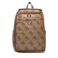 Torby na laptopy - Plecak Guess Berta Travel TWOB86 88033 Brązowy - miniaturka - grafika 1