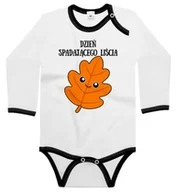 Body dla niemowląt - Body dziecięce Pomarańczowy Liść Dębu Napis Dzień Spadającego Liścia 74/80 - miniaturka - grafika 1