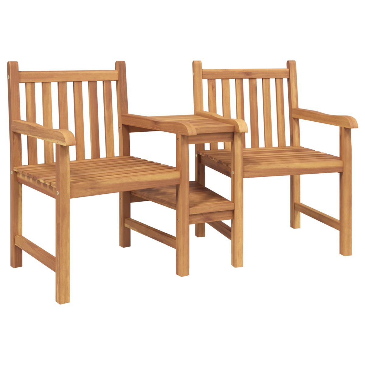 vidaXL Krzesła Ogrodowe Brązowy 152 x 63 x 89 cm Lite drewno tekowe