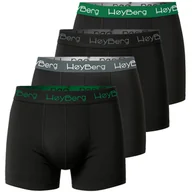 Majtki męskie - HøyBerg - Scandinavian Style Bokserki Męskie Zestaw 4 sztuk Bawełna L - miniaturka - grafika 1