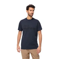 Koszulki męskie - Koszulka męska Jack Wolfskin ESSENTIAL LOGO T M night blue - S - miniaturka - grafika 1