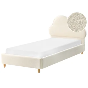 Łóżko dziecięce Chmurka Boucle BELLEVUE 90 x 200 cm Złamana biel - Łóżka dla dzieci i młodzieży - miniaturka - grafika 1