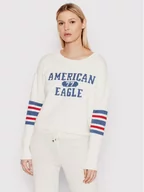 Swetry damskie - American Eagle Sweter 034-0348-9575 Biały Regular Fit - miniaturka - grafika 1