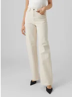 Spodenki damskie - Vero Moda Dżinsy - Regular fit - w kolorze kremowym - miniaturka - grafika 1