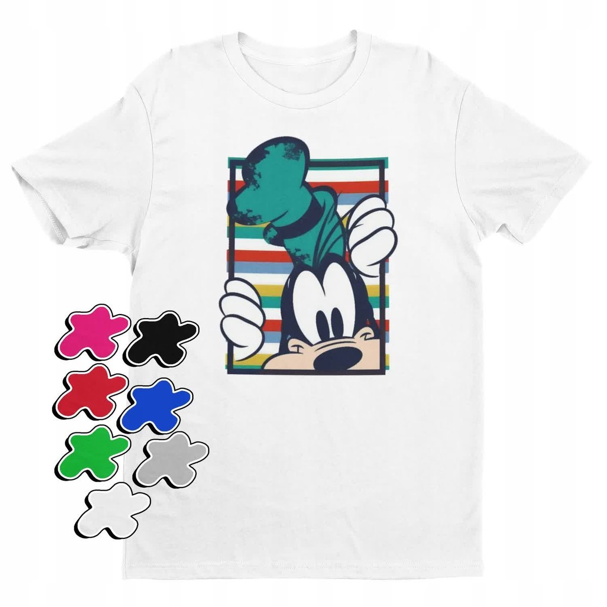 Koszulka T-Shirt Dziecięca Z Nadrukiem Myszka Miki Goofy Donald -M 134-140