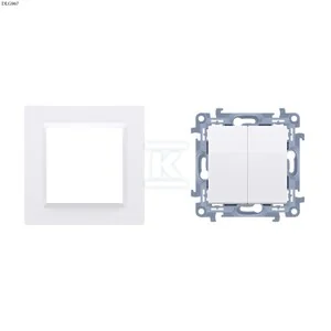 Łącznik świecznikowy (moduł) 10AX, 250V~, szybkozłącza, biały Simon10 + Ramka 1-krotna - uniwersalna poziom i pion, biały Simon10 - Wyłączniki światła i elektryczne - miniaturka - grafika 1