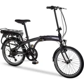 Rowery elektryczne - Rower elektryczny HUFFY City-E U20 20 cali Grafitowy - miniaturka - grafika 1