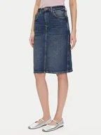 Spódnice - Lee Spódnica jeansowa 112355270 Granatowy Regular Fit - miniaturka - grafika 1