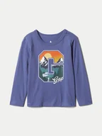 Bluzki damskie - Gap Bluzka 515126-03 Niebieski Regular Fit - miniaturka - grafika 1