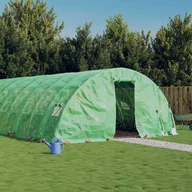 Szklarnie ogrodowe - vidaXL Szklarnia ze stalową ramą, zielona, 40 m², 8x5x2,3 m - miniaturka - grafika 1