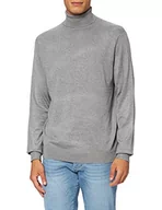 Swetry męskie - ONLY & SONS sweter męski golf, Medium Grey Melange, XL - miniaturka - grafika 1