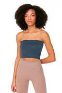 Biustonosze - Trendyol antykradzieżowy sportowy biustonosz bezszwowy damski, granatowy, XS/S - miniaturka - grafika 1