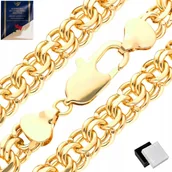 Łańcuszki - Męski Szeroki Masywny Łańcuszek Garibaldi + Gratis - miniaturka - grafika 1