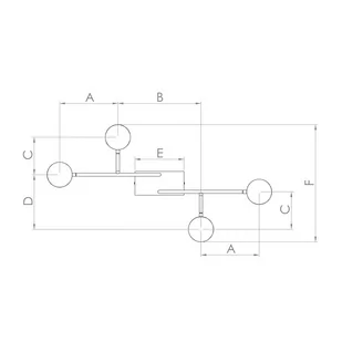 Lampa sufitowa LED Clavellina, czarna, 4-pkt. - Lampy sufitowe - miniaturka - grafika 3