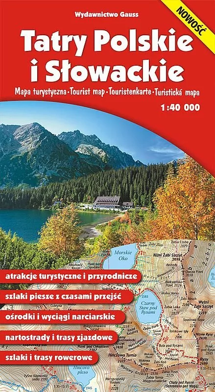 Tatry polskie i słowackie  mapa (skala 1:40 000) - Opracowanie zbiorowe