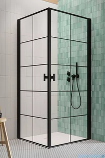 Radaway Nes 8 Black Kdd I Factory kabina 80x80cm 10071080-54-55L/10071080-54-55R - Kabiny prysznicowe - miniaturka - grafika 1