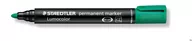 Markery permanentne - Staedtler 352  5 marker Lumocolor permanent końcówka okrągła, 2 MM, 10 sztuk, zielone 352-5 - miniaturka - grafika 1