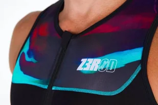 ZEROD Strój triathlonowy rozpinany z przodu START new wave - Bielizna sportowa męska - miniaturka - grafika 7