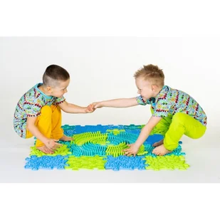 Mata Sensoryczna Ortopedyczna Puzzle 11 El. - Kolor Niebieski/zielony Lumarko! - Maty edukacyjne - miniaturka - grafika 3