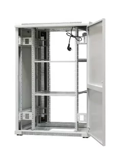 EmiterNet Szafa ramowa stojąca 24U, drzwi przód blacha/szkło, 800x800x1180mm (szer./gł./wys.) - Akcesoria do serwerów - miniaturka - grafika 2