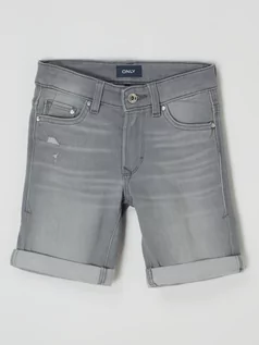 Spodnie i spodenki dla chłopców - Szorty jeansowe o kroju slim fit z dzianiny dresowej stylizowanej na denim model ‘Matt’ - grafika 1