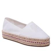 Półbuty damskie - Espadryle Tommy Hilfiger Embroidered Flatform FW0FW07014 Ecru YBL - miniaturka - grafika 1