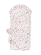 Rożki i beciki - Lullalove Rożek niemowlęcy "Flowers" w kolorze biało-jasnoróżowym - miniaturka - grafika 1