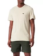 Koszulki męskie - Lee Męski t-shirt z kieszeniami, ecru, średni, écru, M - miniaturka - grafika 1