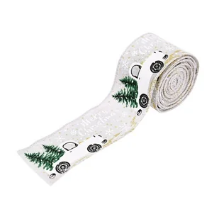 Taśma Świąteczna Boże Narodzenie Beżowa Ksn72 - Taśmy klejące - miniaturka - grafika 1