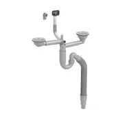 Syfony - EQUATION Syfon zlewozmywakowy 2-komorowy 90 mm oszczędzający miejsce - miniaturka - grafika 1