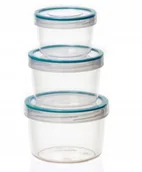 Pojemniki kuchenne - Kpl 3 plastikowych pojemników JANICE 250, 500, 700 ml - miniaturka - grafika 1