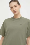 Koszulki sportowe damskie - New Balance t-shirt bawełniany damski kolor zielony - miniaturka - grafika 1